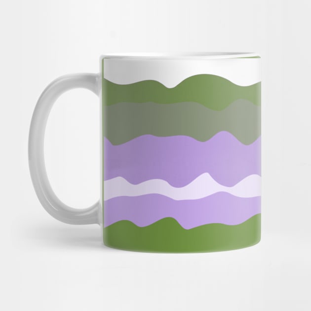 Genderqueer Pride Abstract Wavy Layered Colors by VernenInk